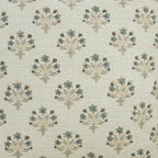 Floral Block Print Linen Blend Pillow Cover- Diwali Flower 20 X20