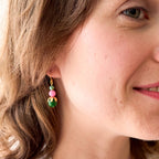 Colorful Beaded Earrings Mixed Glass Drop Bright Gift