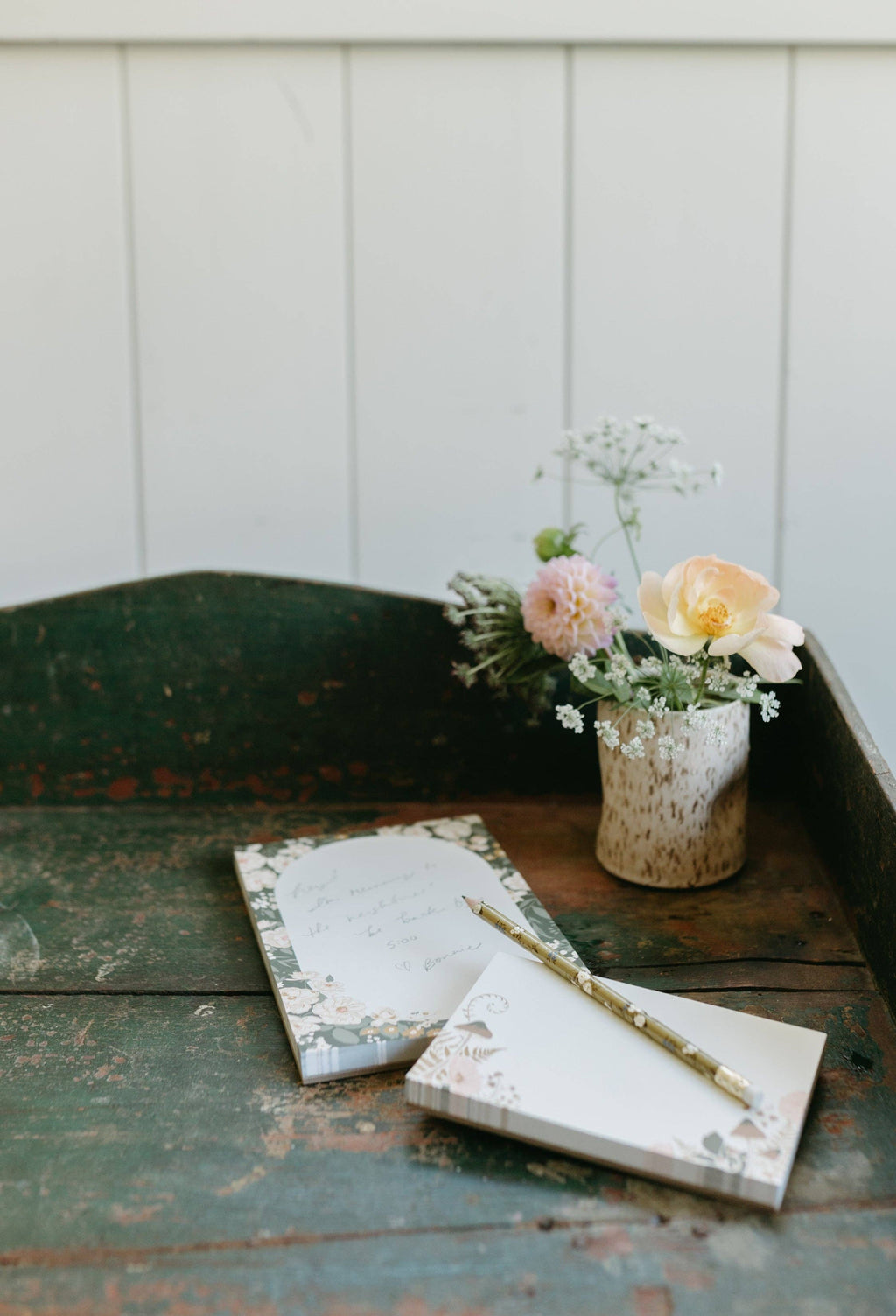 Blossom Large Notepad | Green Meadow Floral
