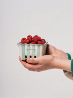 Kinsey Scallop Mini Berry Basket: GREEN