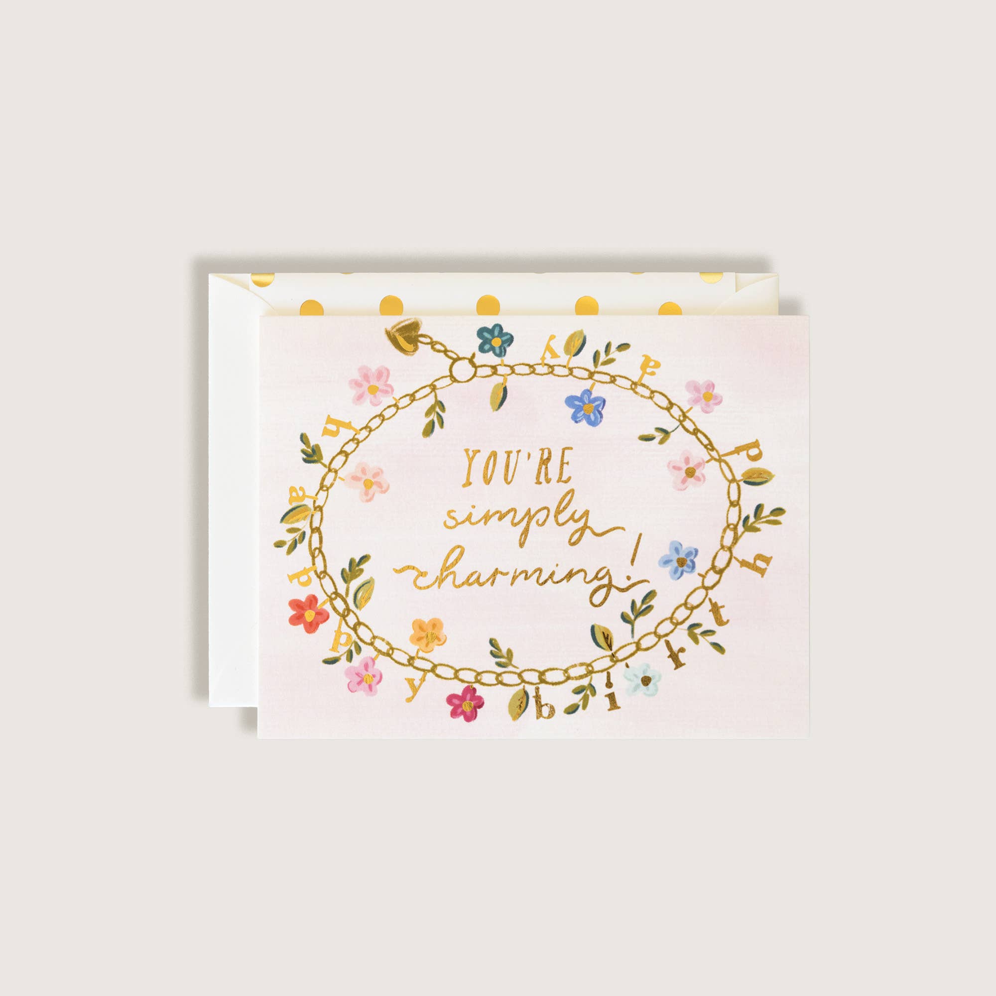 You're Simply Charming Happy Birthday Greeting Card