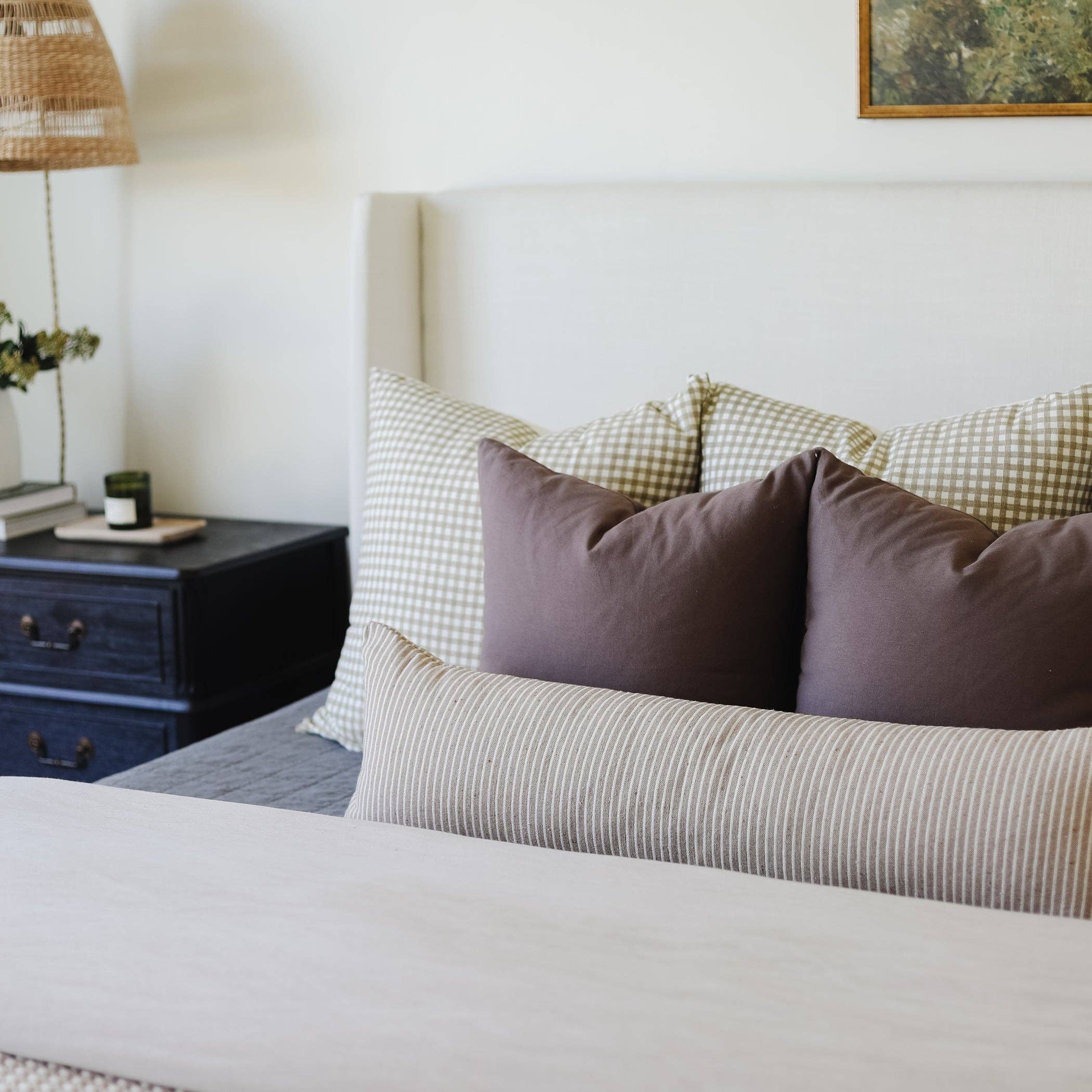 June In Tan Lumbar - 12x20" Pillow Cover