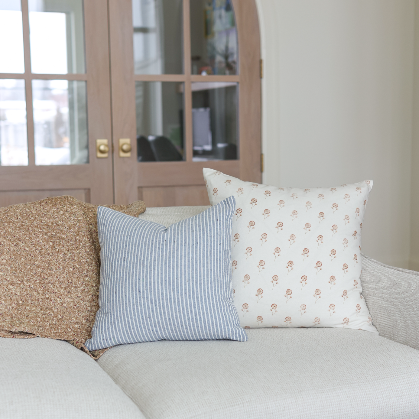 June In Blue -  18" Pillow Cover