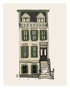 Brooklyn Brownstone Art Print: Goose on Stoop, New York City