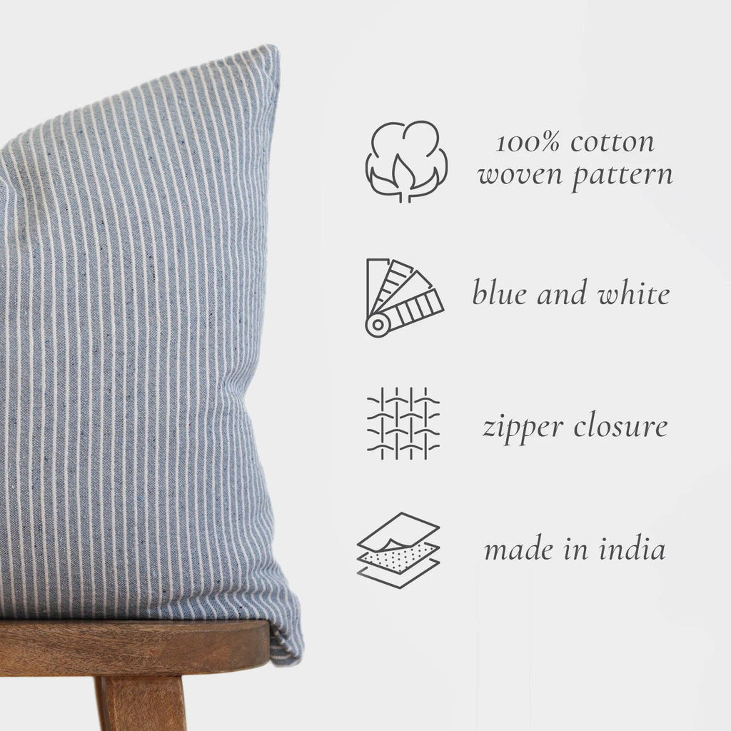 June In Blue -  18" Pillow Cover
