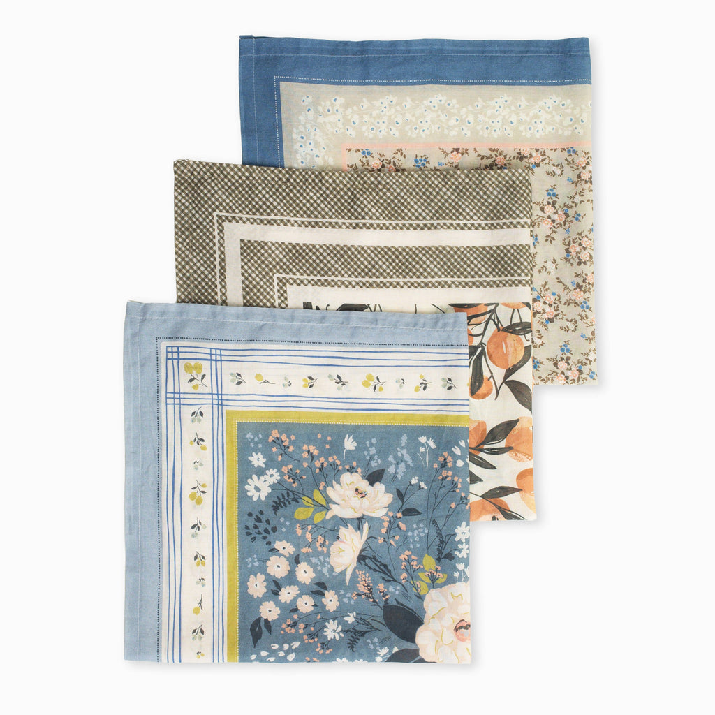 Flutterby Bandana | Orchard - Olive & Peach