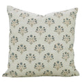 Floral Block Print Linen Blend Pillow Cover- Diwali Flower 20 X20