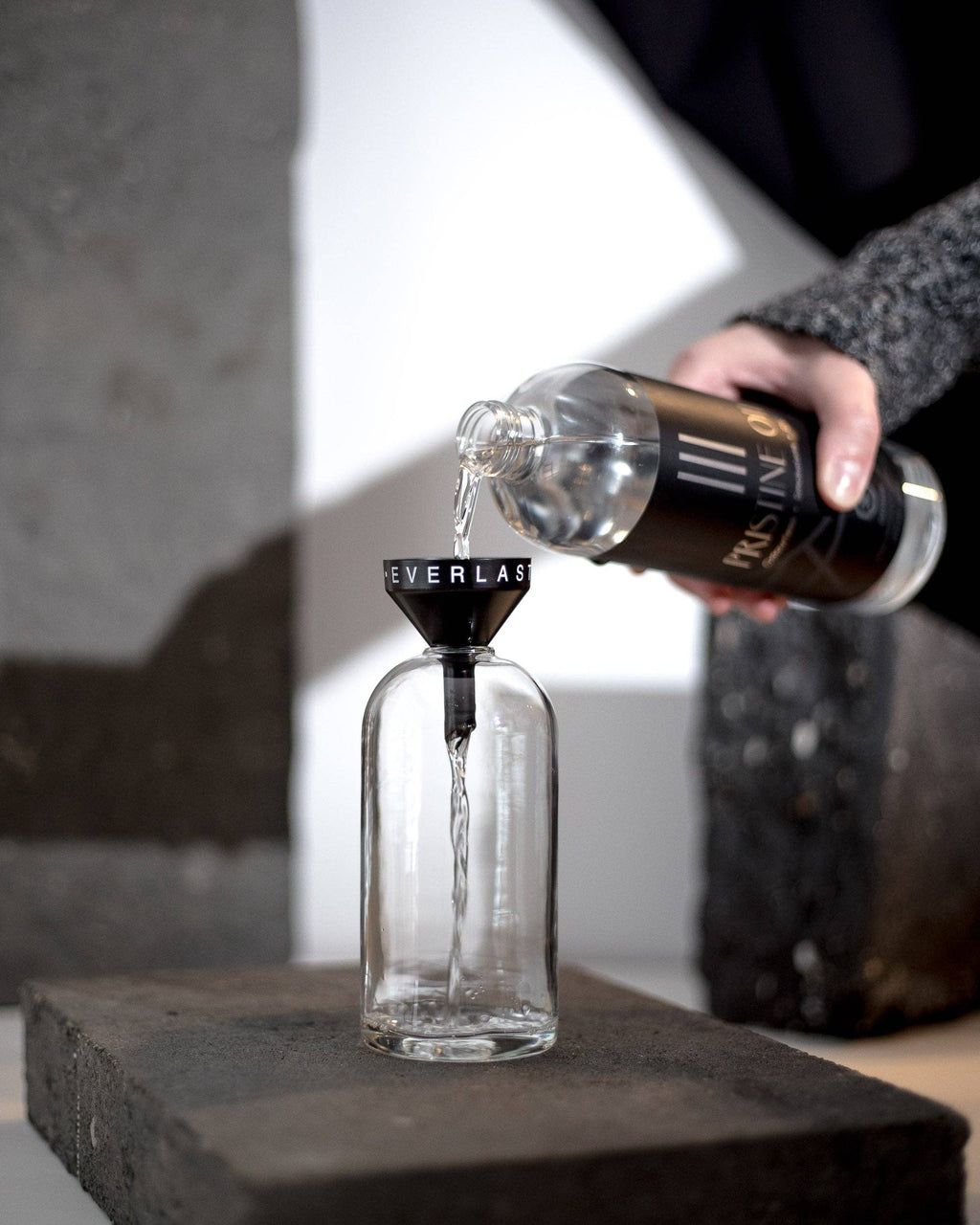 Black Steel Funnel for Pristine Oil