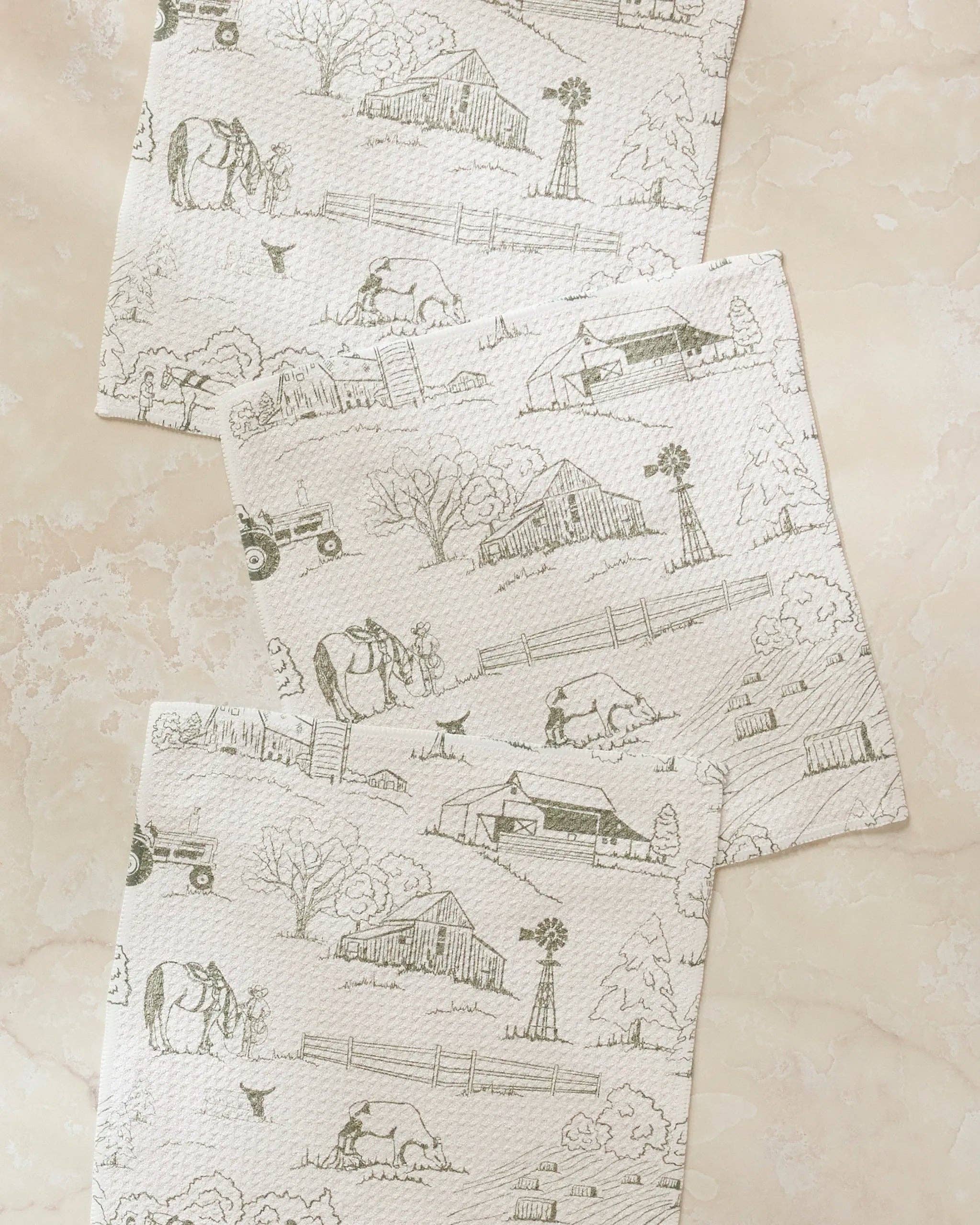 Farmyard Dishcloth Set