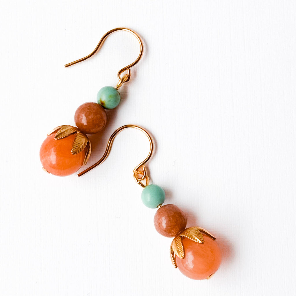 Colorful Beaded Earrings Mixed Glass Drop Bright Gift