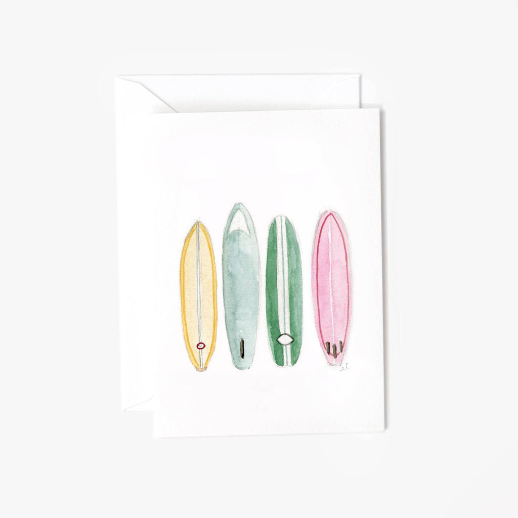 Surfboards tropical mini enclosure notecard