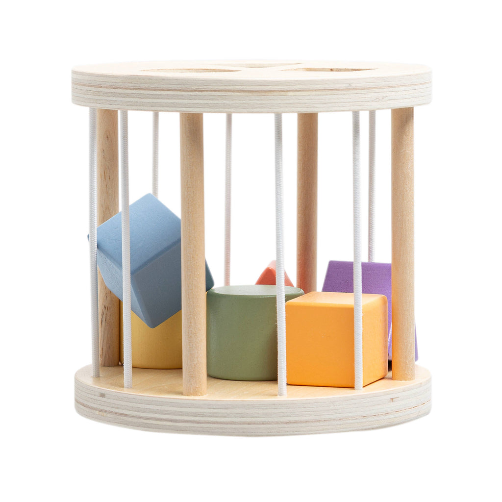 Wooden Shape Sorter, Toddlers Montessori Learning Toy