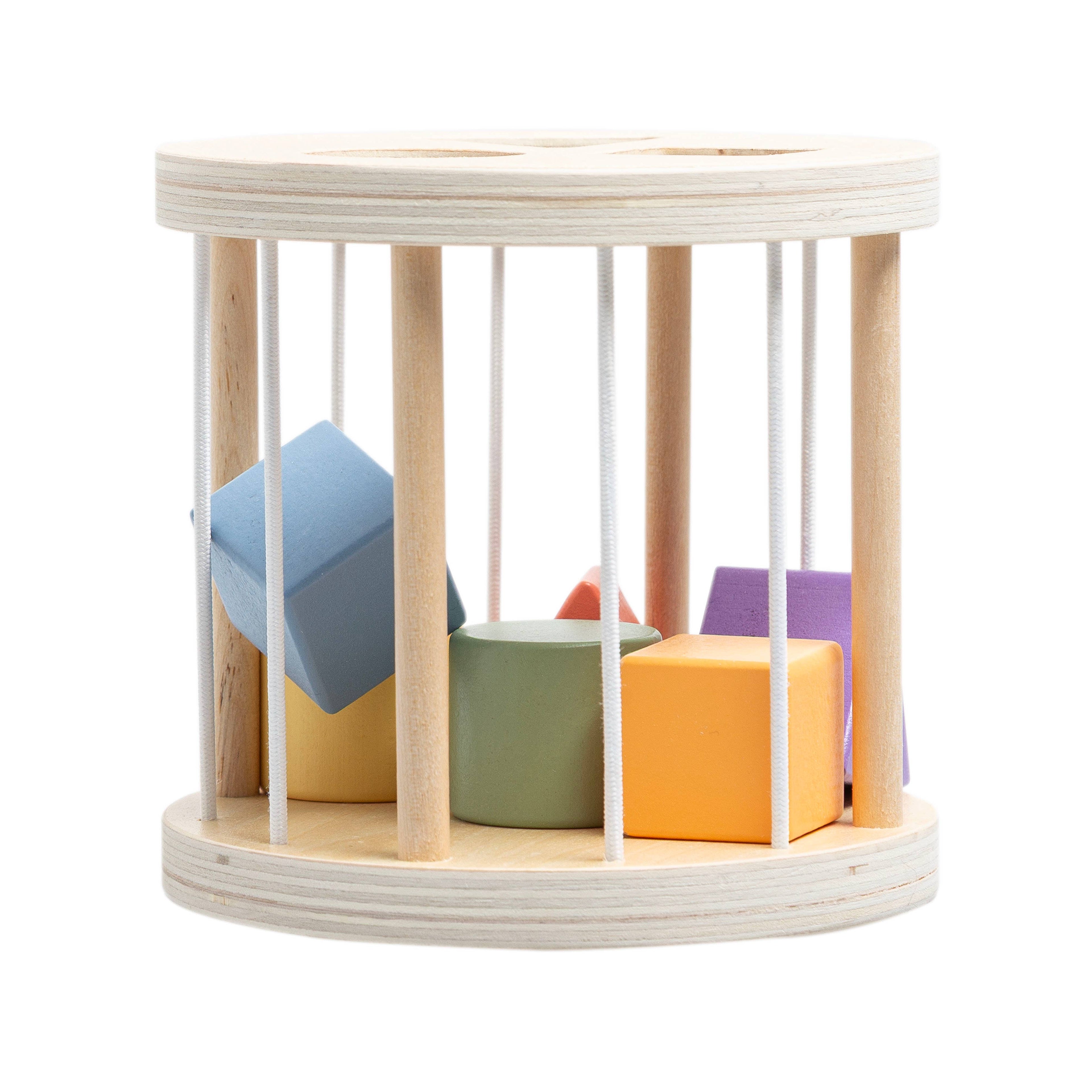 Wooden Shape Sorter, Toddlers Montessori Learning Toy