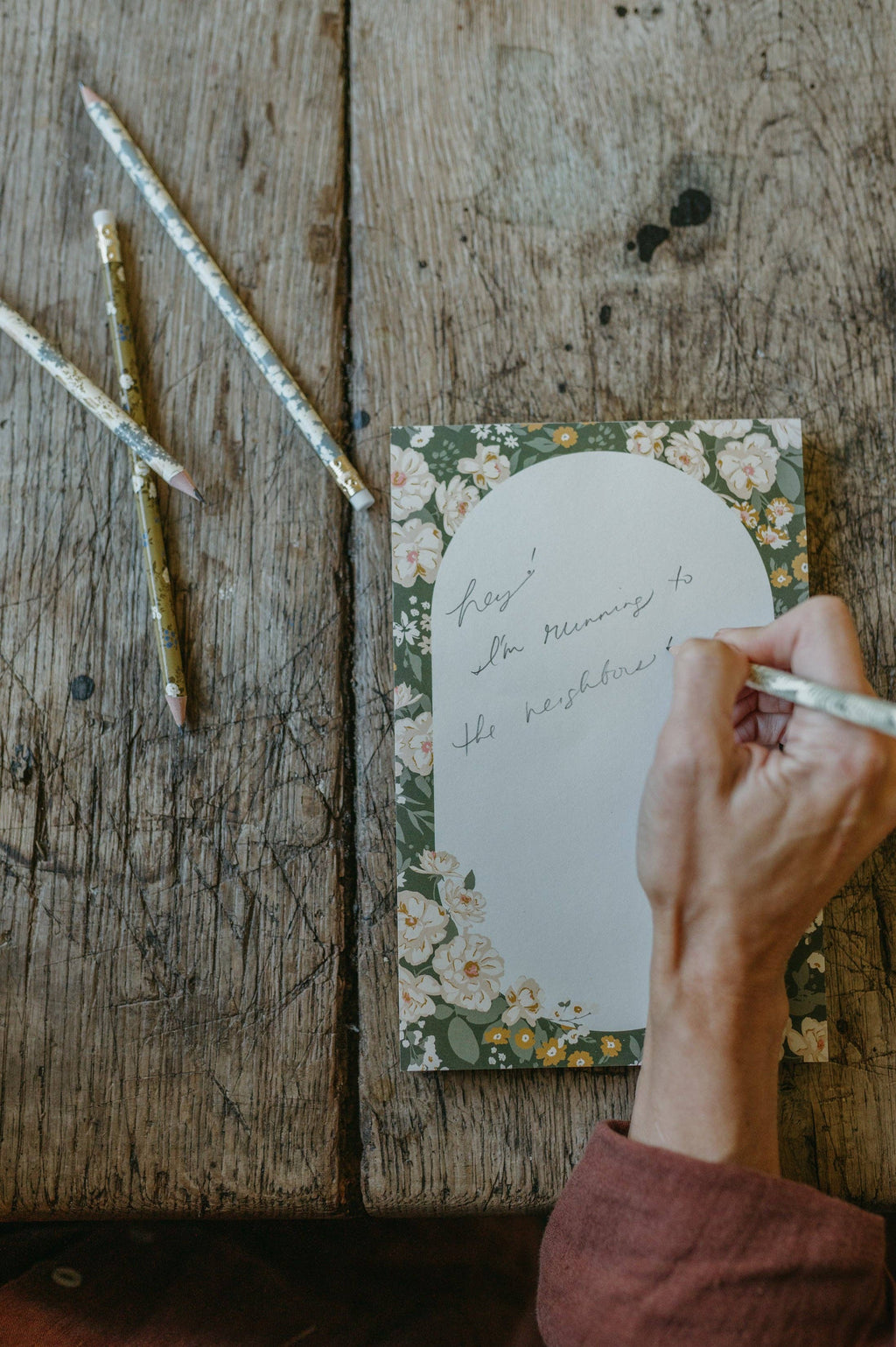 Blossom Large Notepad | Green Meadow Floral