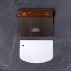 Stainless Steel + Plastic Dough Scraper Set