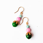 Colorful Beaded Earrings Mixed Glass Drop Bright Gift