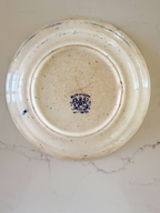 Antique Blue Willow Transferware Plate - Thick Patina & Crazing