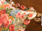 Vintage Ralph Lauren Floral Ruffled Pillow,  Beach house pattern – 16" x 16"