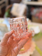 Pink Depression Glass Beverage Set - 6 Pieces
