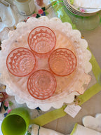 Pink Depression Glass Beverage Set - 6 Pieces