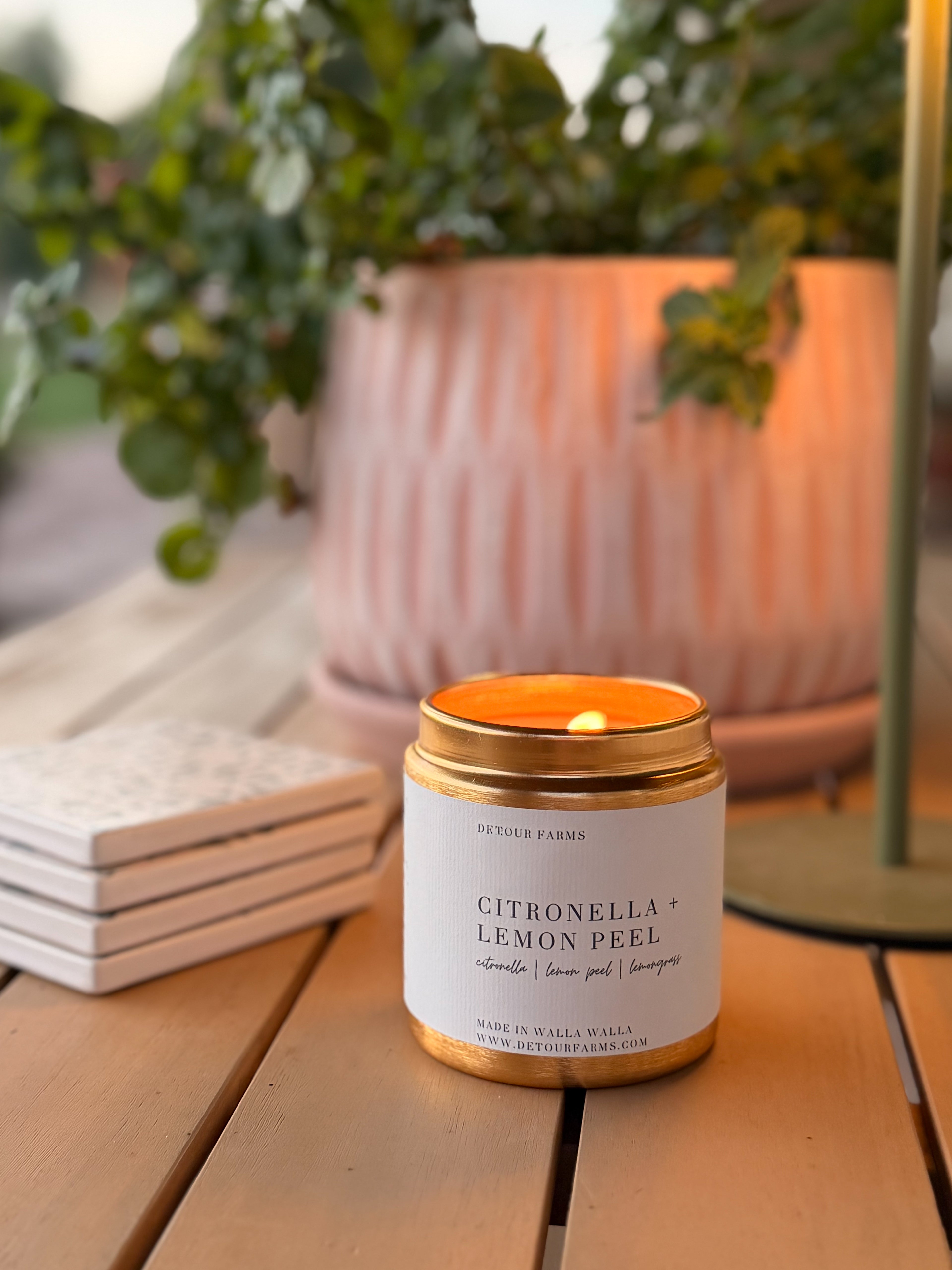 CITRONELLA + LEMON PEEL 10oz candle