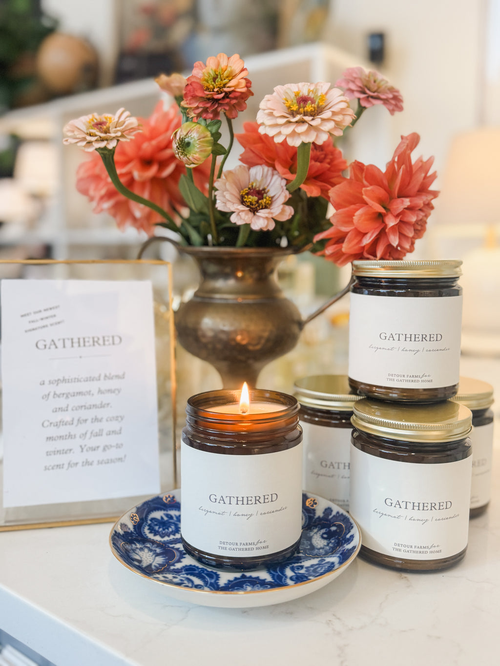 Gathered Candle- our signature autumn/winter scent