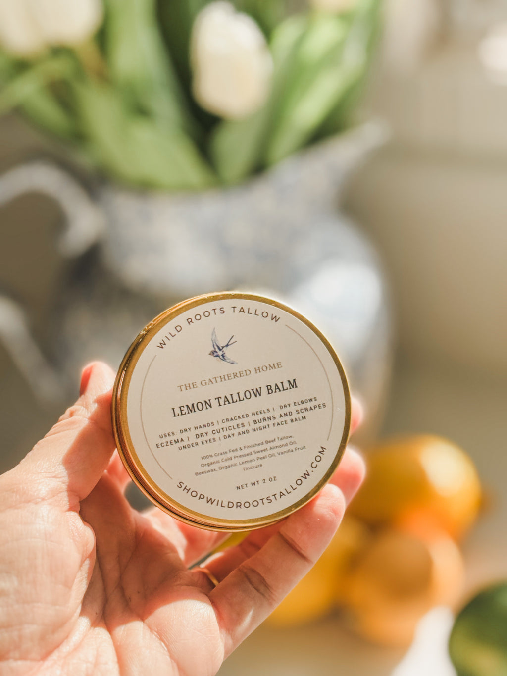 On-the-go Tallow, Lemon + Vanilla Tallow Balm