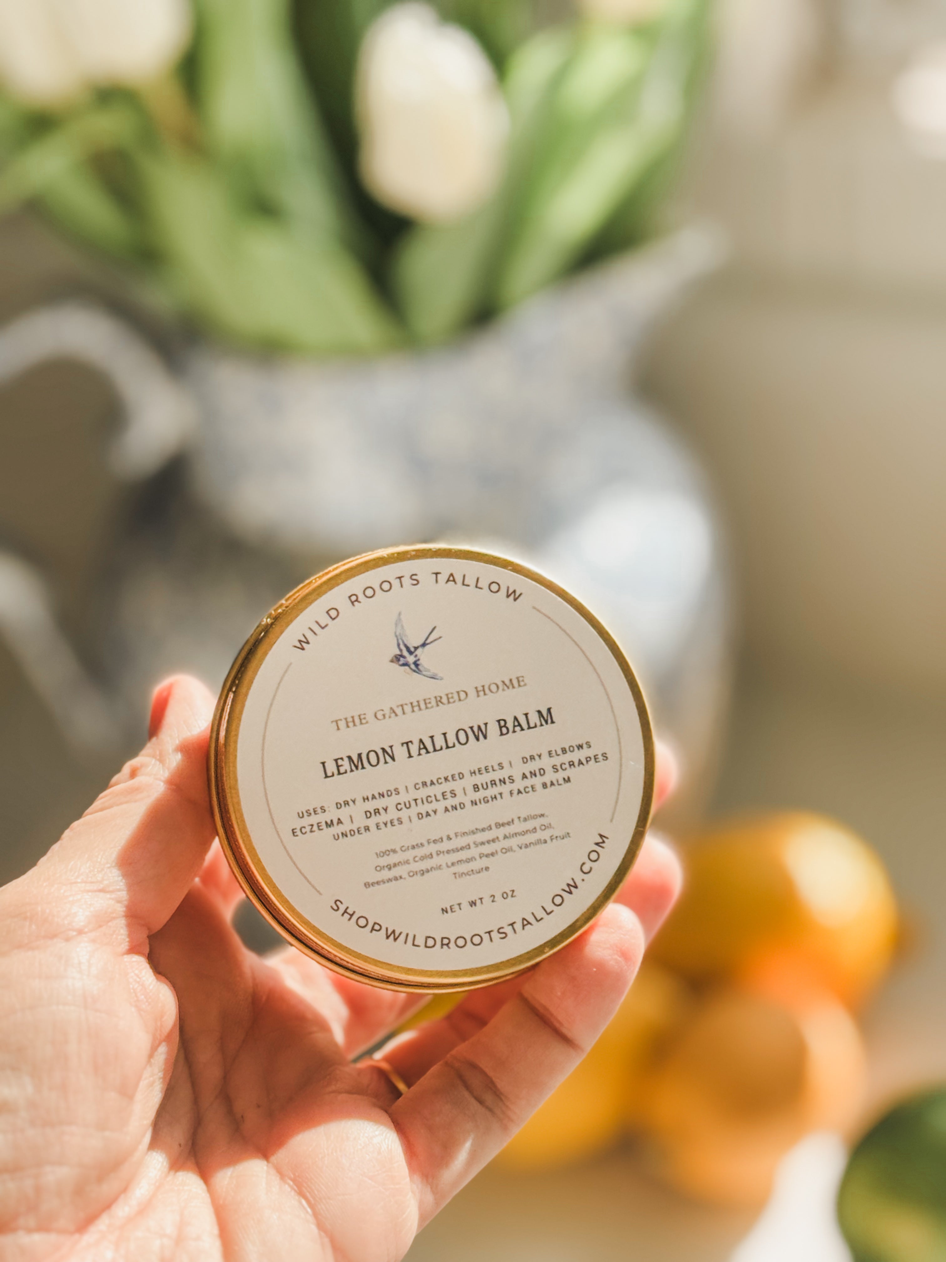 On-the-go Tallow, Lemon + Vanilla Tallow Balm