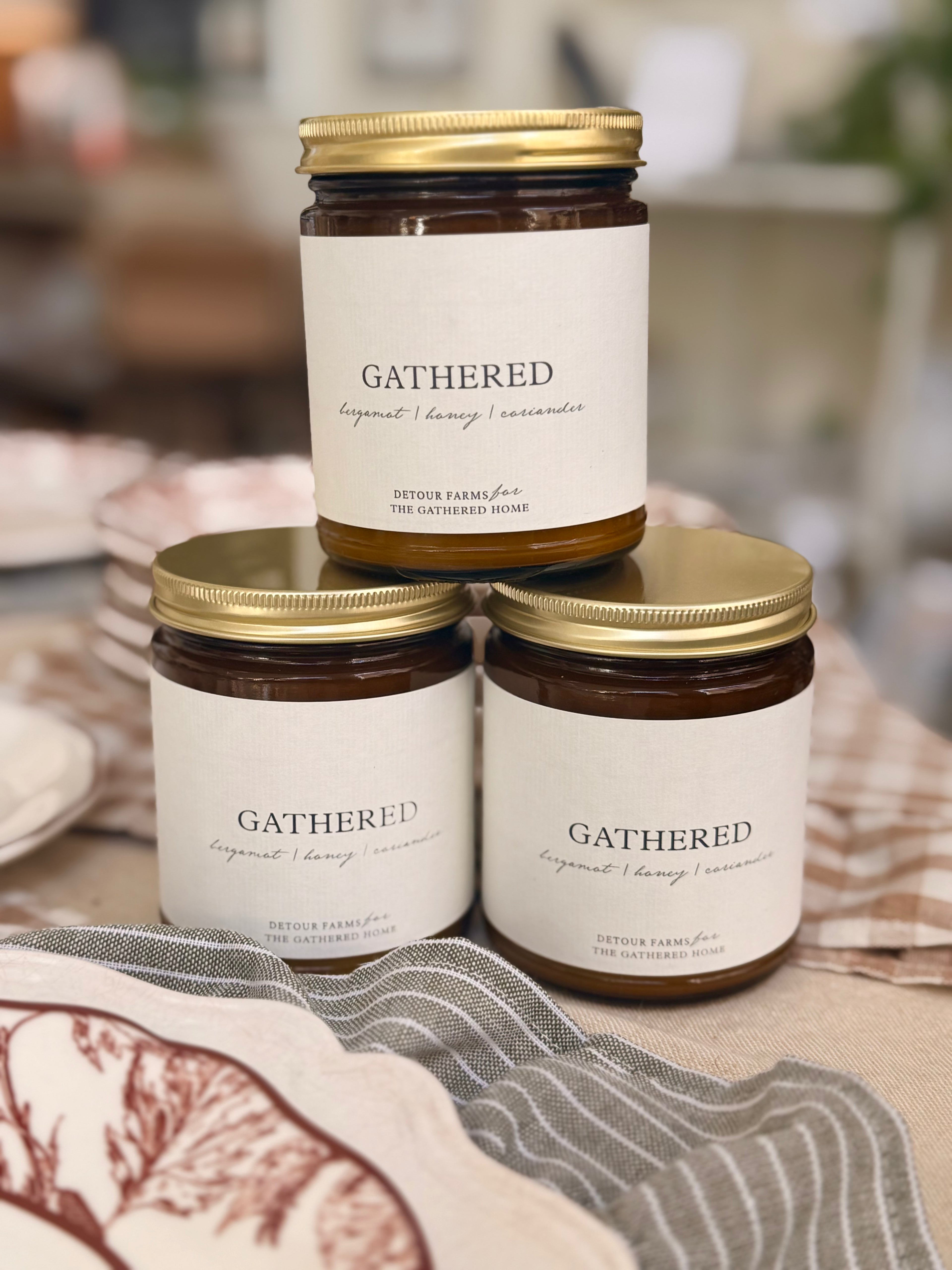Gathered Candle- our signature autumn/winter scent