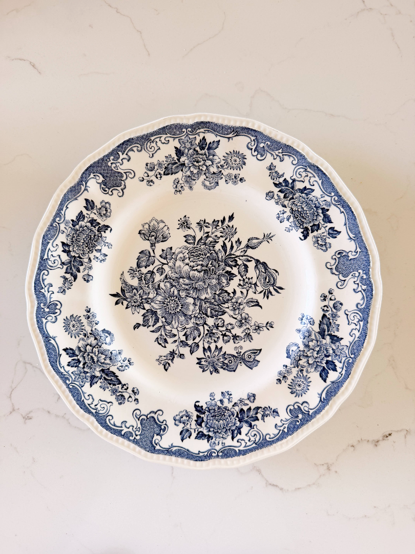 Vintage Kensington Ironstone "Balmoral" Blue & White Plate - 10"