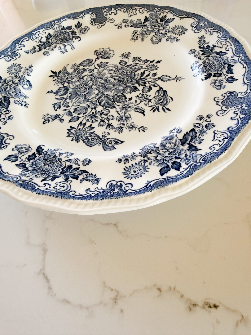 Vintage Kensington Ironstone "Balmoral" Blue & White Plate - 10"