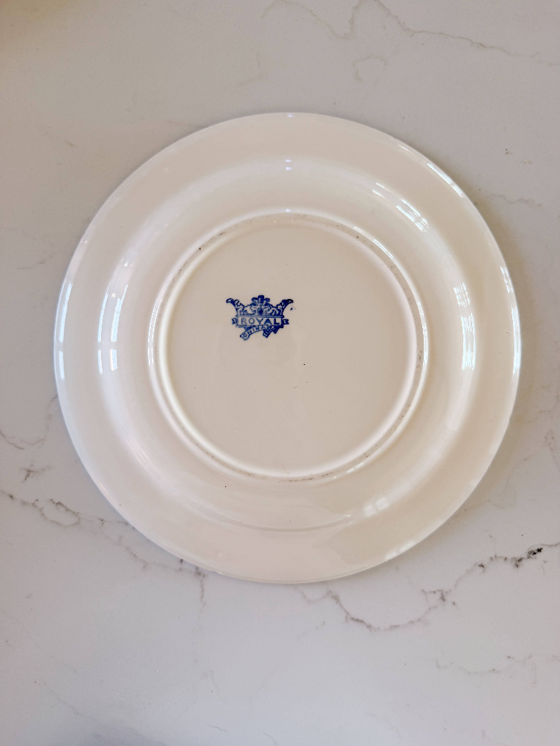 Vintage Royal China Blue & White "Windmill" Plate - 9"
