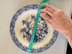Vintage Royal China Blue & White "Windmill" Plate - 9"
