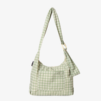Green Gingham - Large Slouchy Shoulder Bag