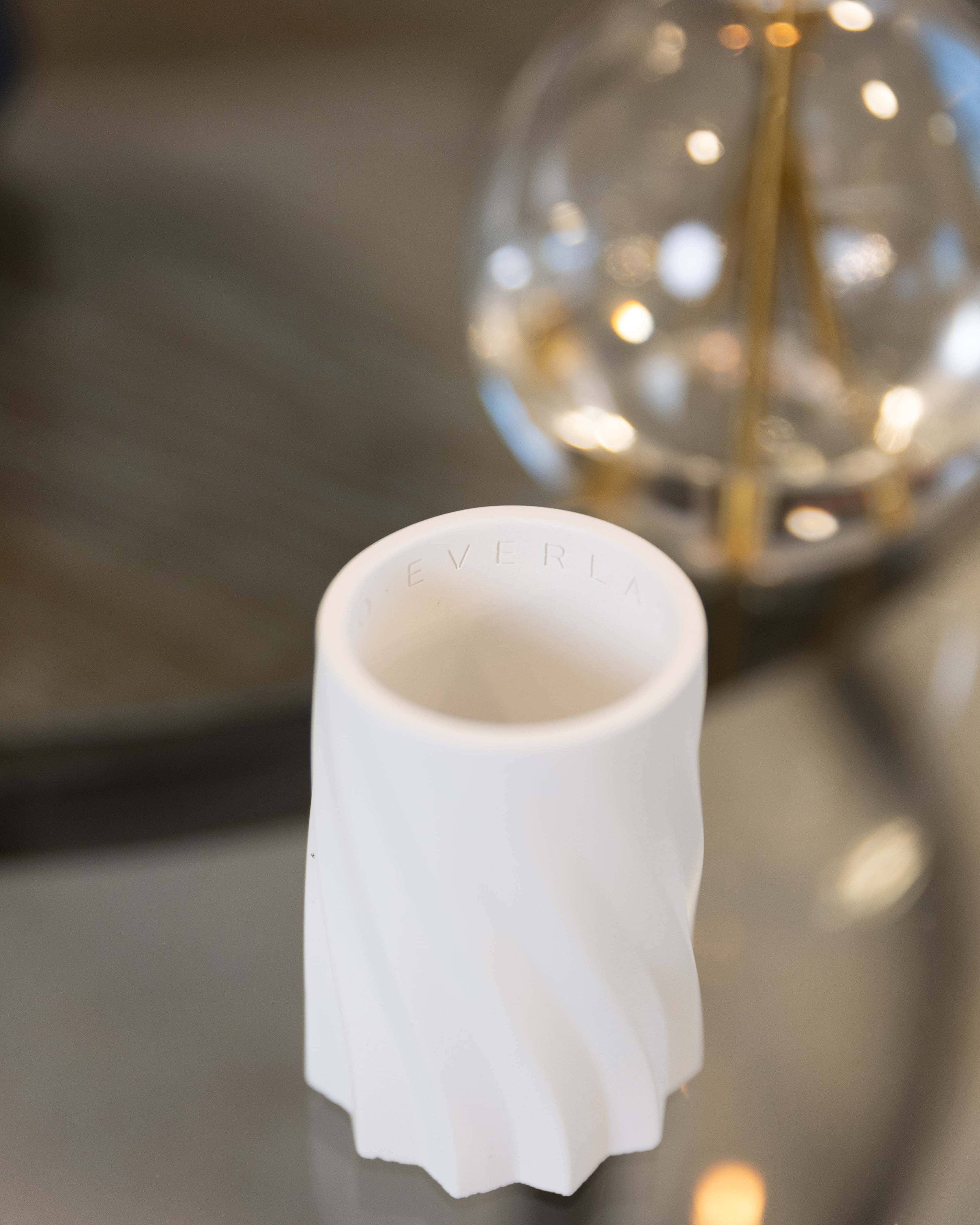 Concrete Safety Match Holder with Matches – White