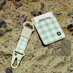 Green Gingham - Keychain Clip