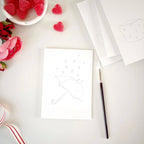 Love sweet love paintable watercolor notecard set