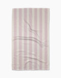 Geometry Pink Chevron Stripe Tea Towel