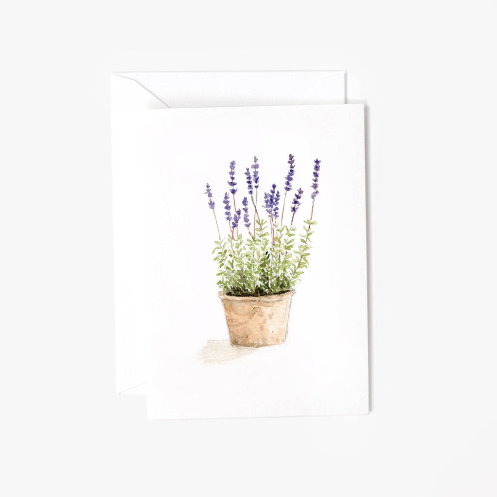 Lavender mini enclosure notecard