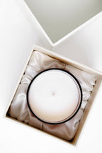 Silverbloom Candle| Soy Wax Amber Glass Gold Foil Box