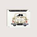Mr & Mrs Vintage Getaway Car Wedding Greeting Card