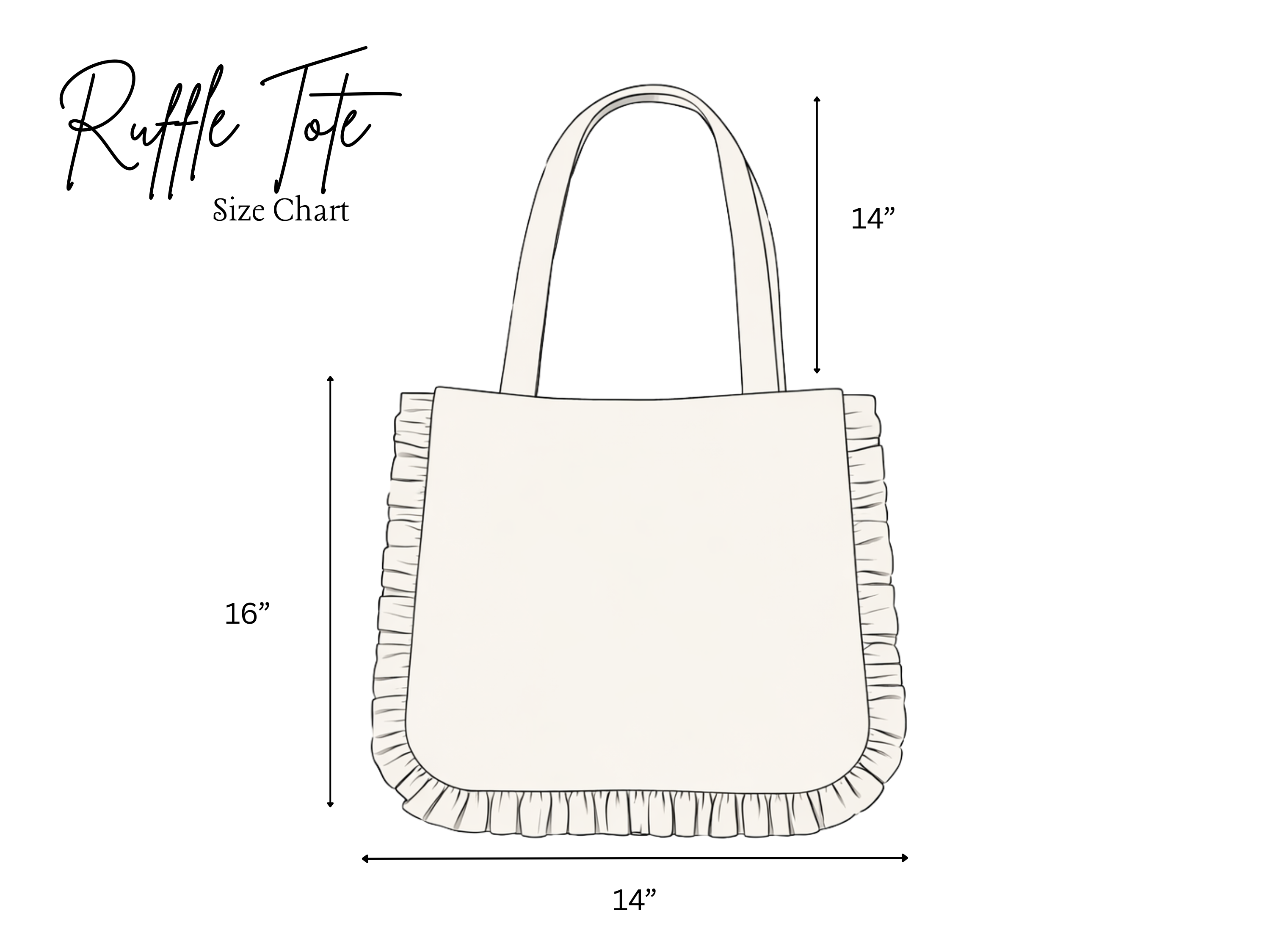 Canvas Ruffle Tote