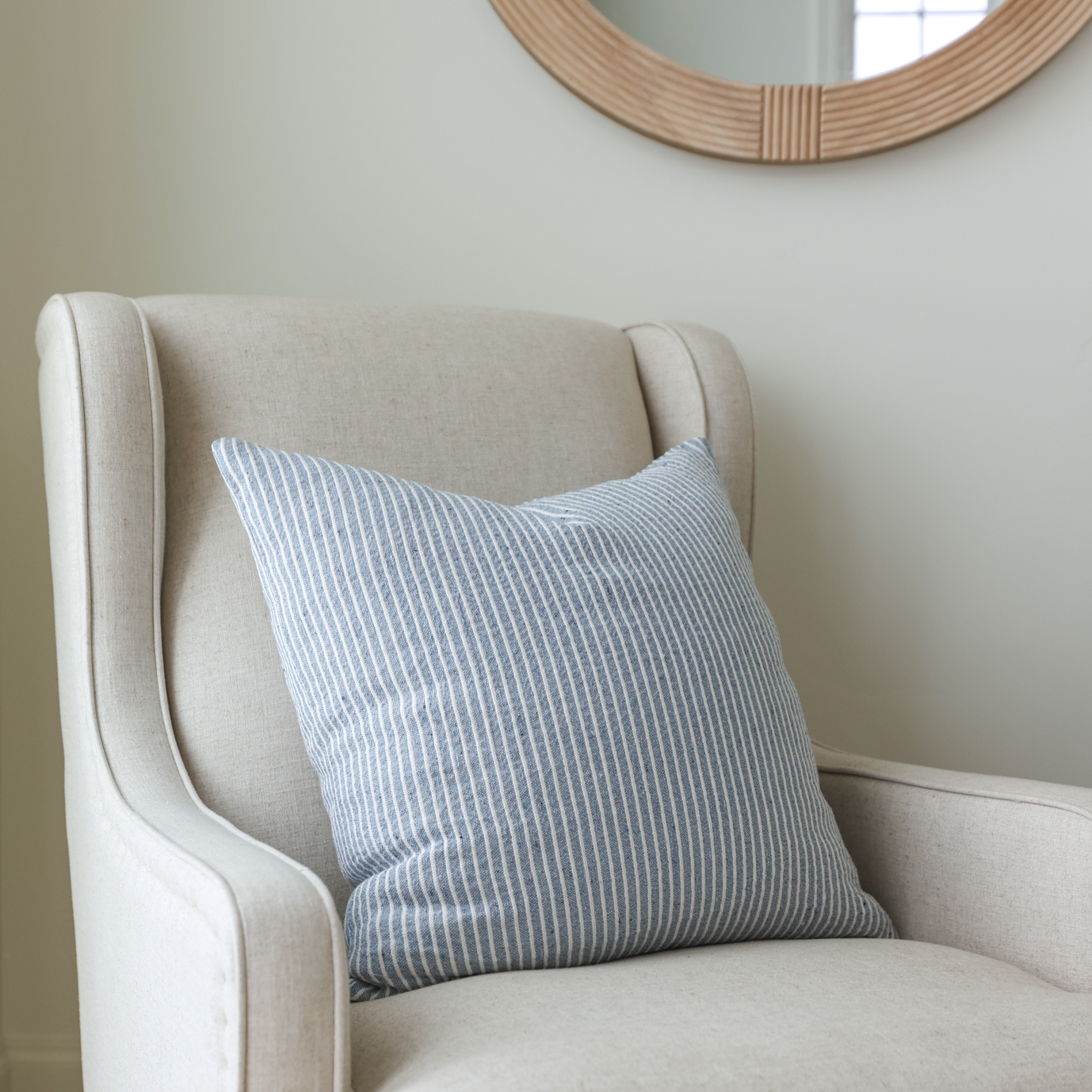 June In Blue -  18" Pillow Cover
