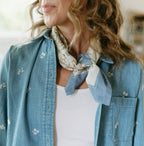 Flutterby Bandana | Bloom Field - Blue Floral