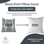 Bohemian Block Linen Blend Cushion Cover - Vrindavan 20X20