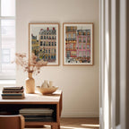 Hotel du Louvre Paris Print: Giclée Watercolor Illustration