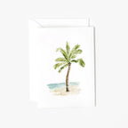 Palm tree tropical mini enclosure notecard