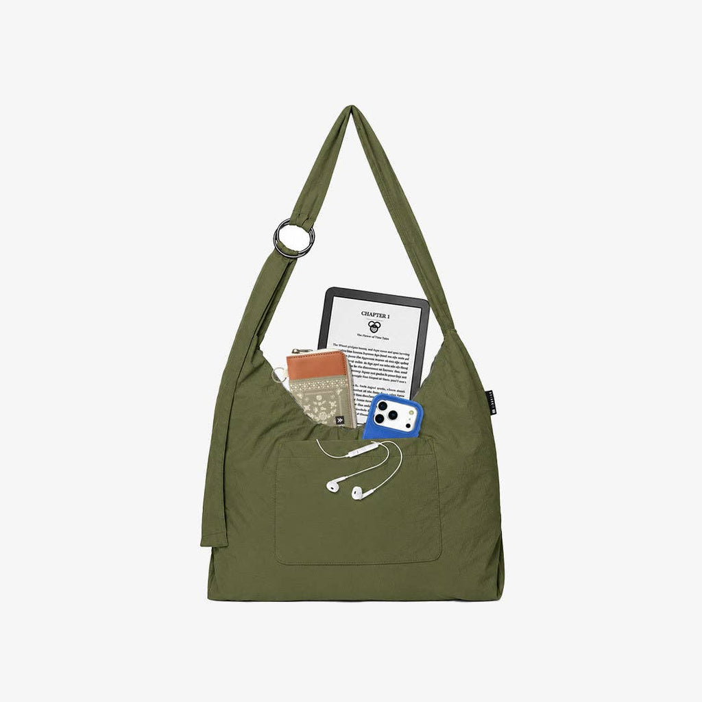 Olive - Small Slouchy Shoulder Bag