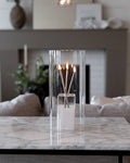 Glass Hurricane Vase for Candles – Clear