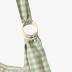 Green Gingham - Large Slouchy Shoulder Bag